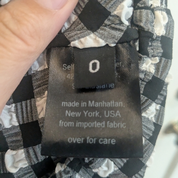 Rachel Comey Pout Gingham Asymmetrical Top - Picture 5 of 6